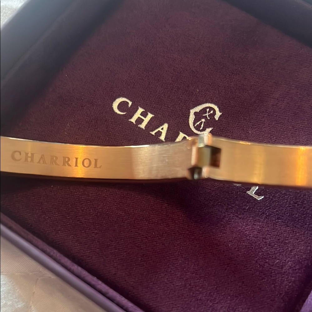 Charriol Gold Bangle Bracelet - Picture 8 of 15
